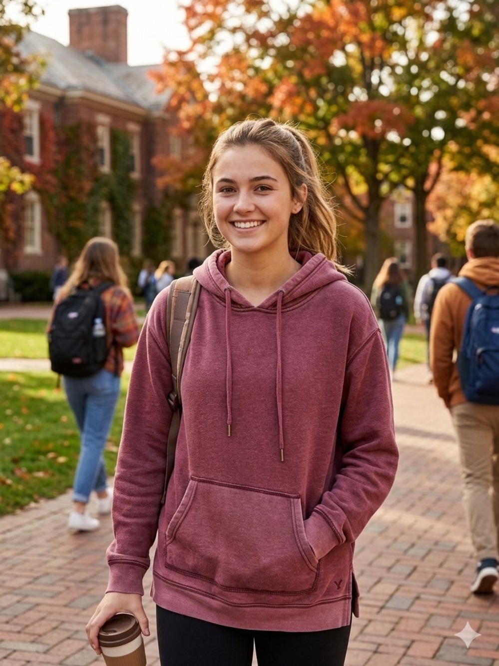 American Eagle Washed Plum Faded Hoodie (M)
